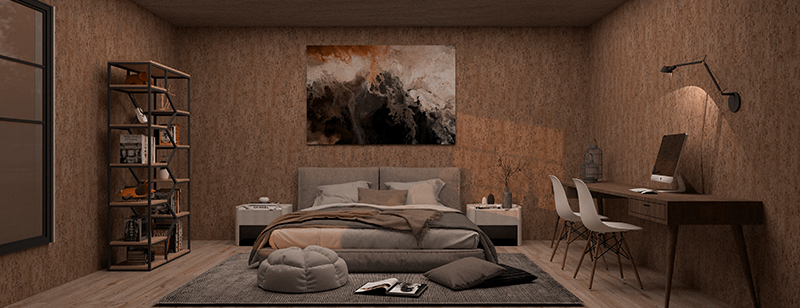 Apartment Bedroom Dimly LIt Apartment Bedroom